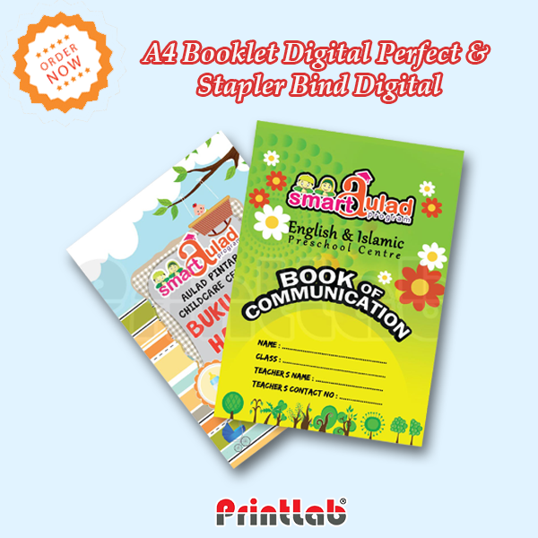 A4 Booklet Digital Perfect & Stapler Bind Digital a4 book printing