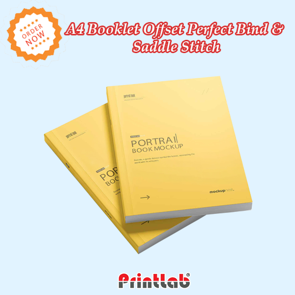 A4 Booklet Offset Perfect Bind & Saddle Stitch