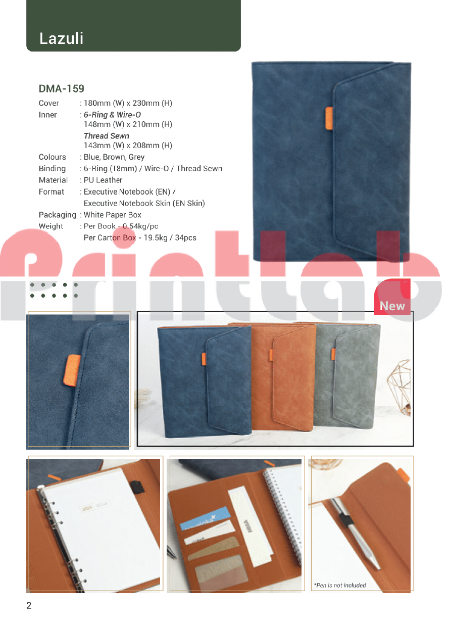 Diary Planner PU Leather Offset leather notebook printing