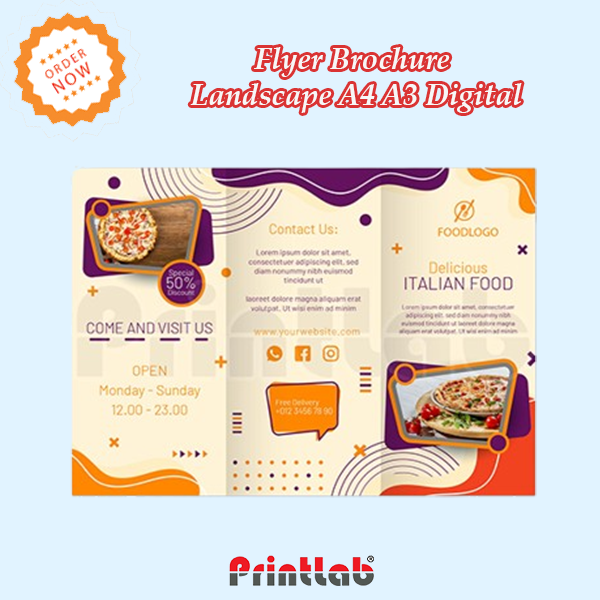 Flyer Brochure Landscape A4 A3 Digital flyer brochure printing