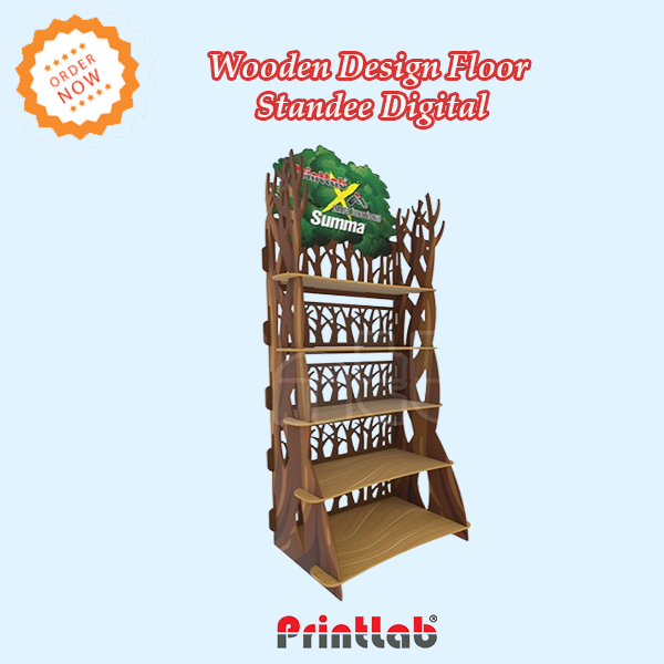 Wooden Design Floor Standee Digital