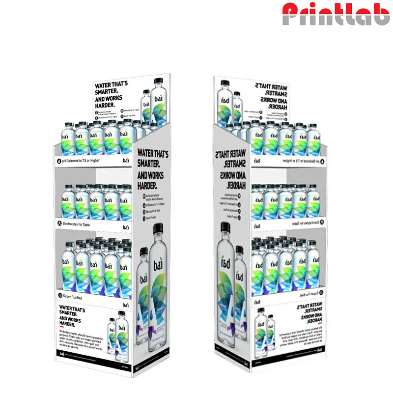 POP Up Cardboard Bottle Display Stand Digital bottle pop stand printing