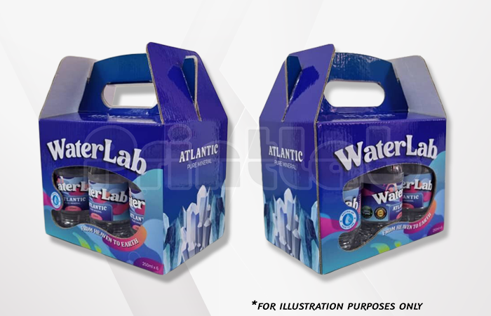 Waterlab Box Digital packaging box with handle printing