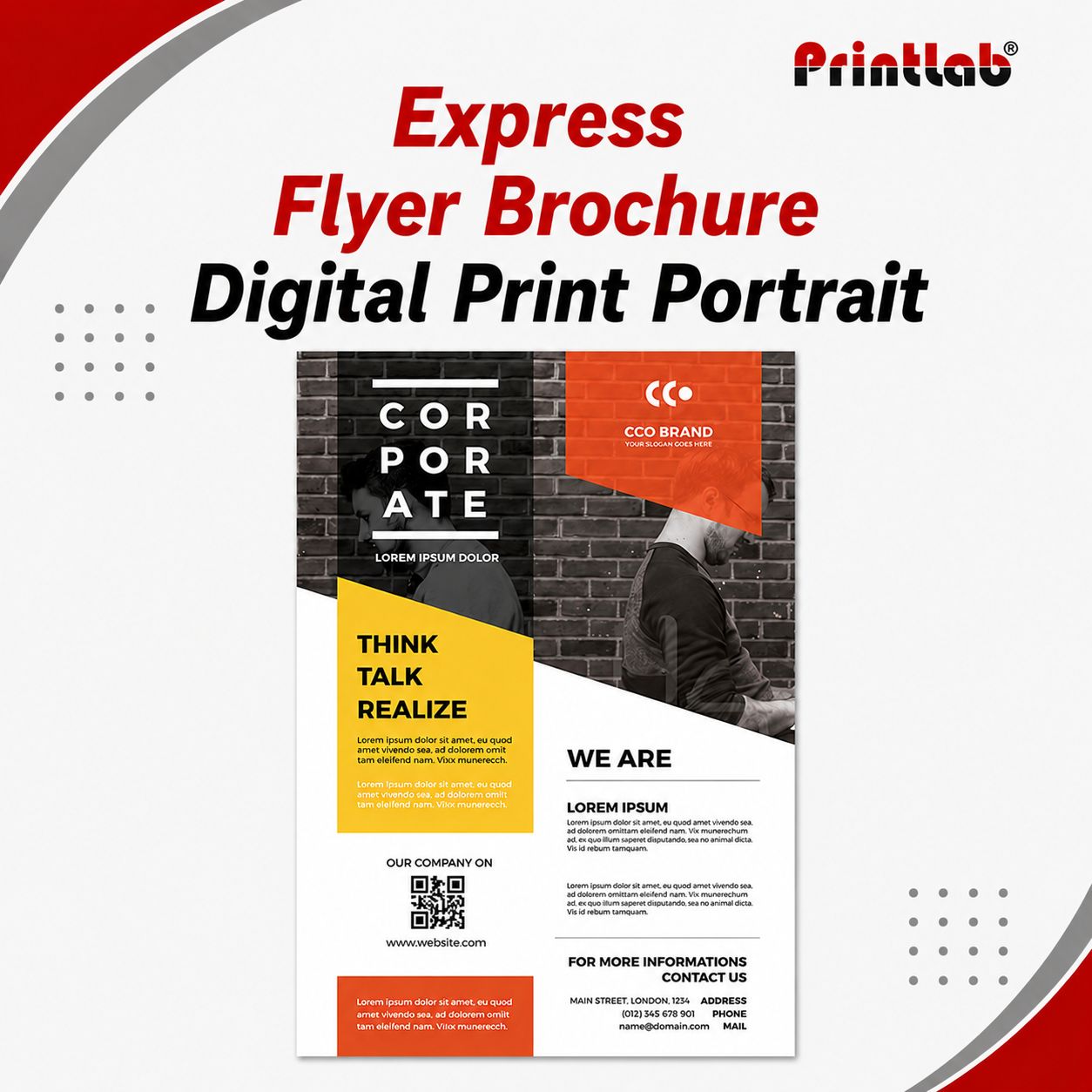 Express Flyer Brochure Digital Print Portrait