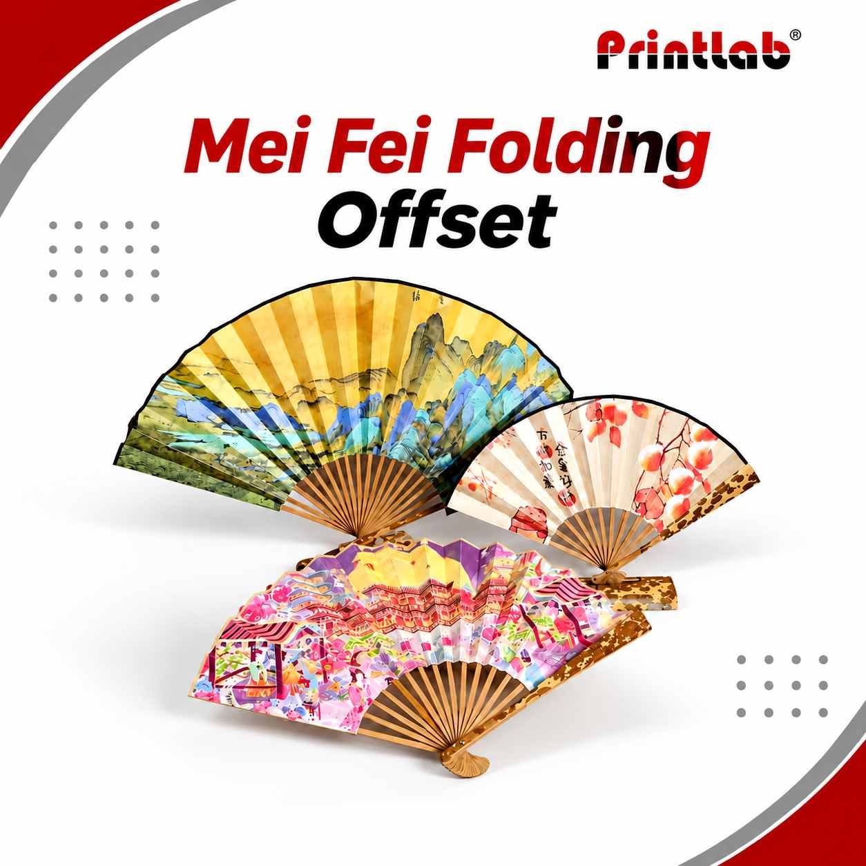 Mei Fei Folding Fan Offset