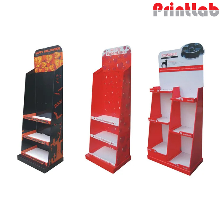 Supermarket Advertising Foldable Floor Rack Display Digital