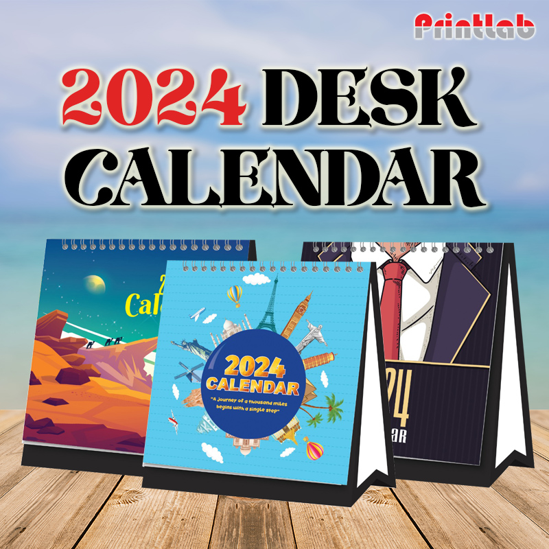 Ready Made Desk Calendar 2024 Digital ( Hard Stand ) desk calendar printing