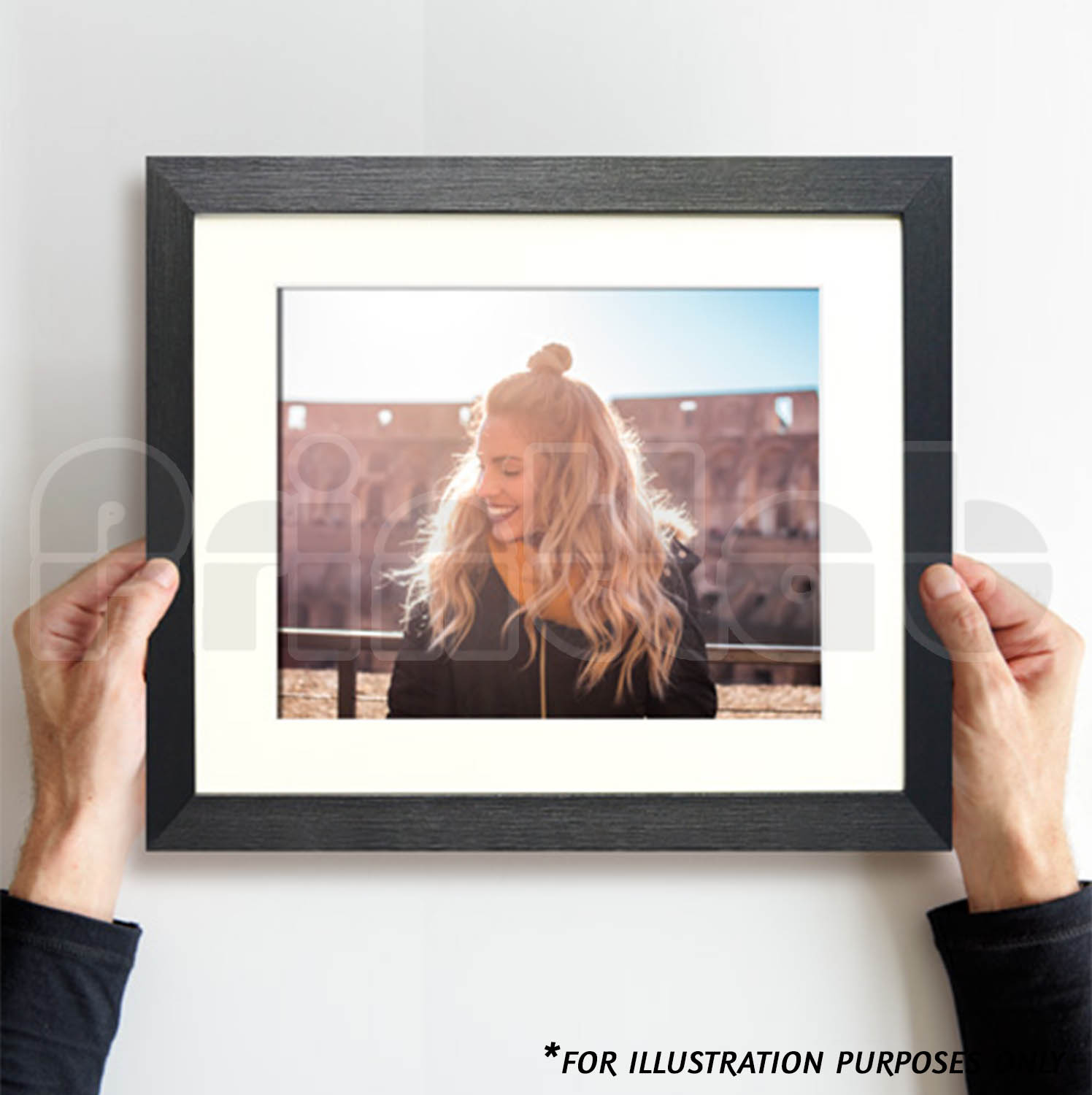 Photo with Mounted Frame Offset photo with frame printing