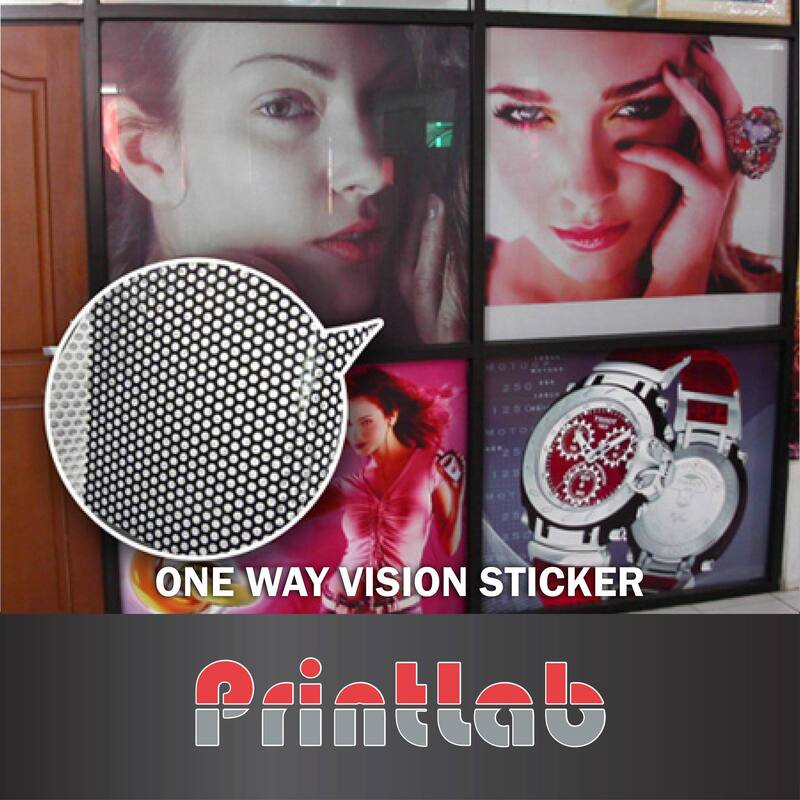 Window Sticker Standard Size Offset stiker tingkap