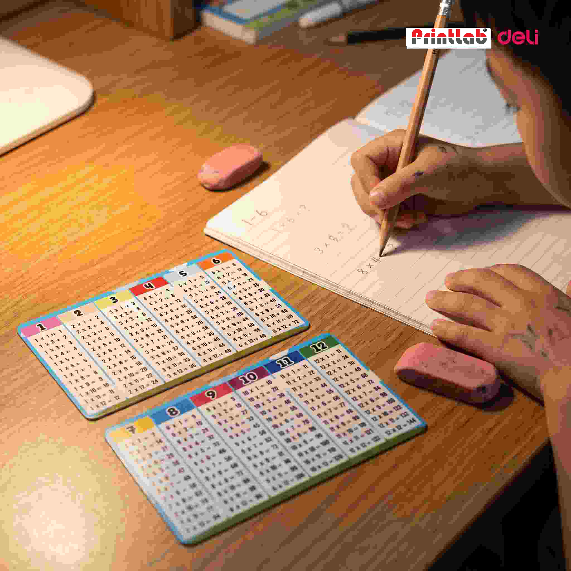 Multiplication Table Card 1-12 Learning Card