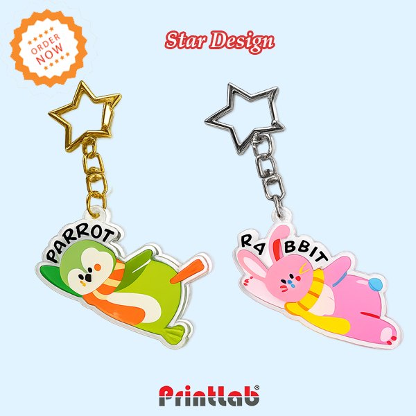 Acrylic Key Chain Custom Size Digital