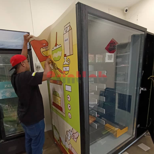 Vending Machine Wrapping Sticker Custom Size Digital