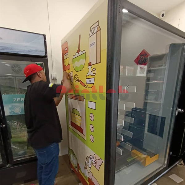 Vending Machine Wrapping Sticker Custom Size Digital