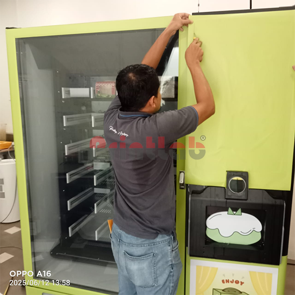 Vending Machine Wrapping Sticker Custom Size Digital