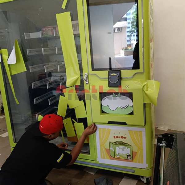 Vending Machine Wrapping Sticker Custom Size Digital