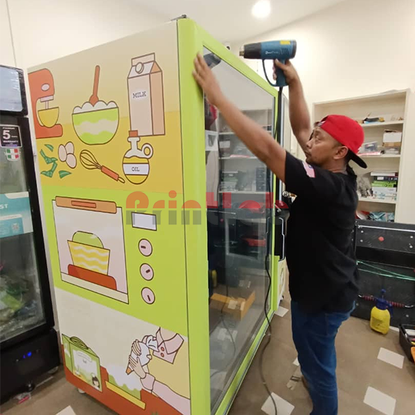 Vending Machine Wrapping Sticker Custom Size Digital