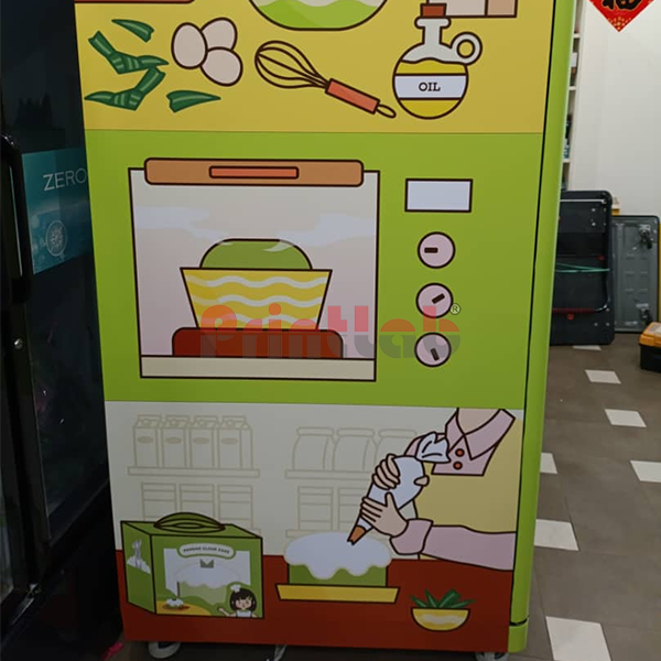 Vending Machine Wrapping Sticker Custom Size Digital
