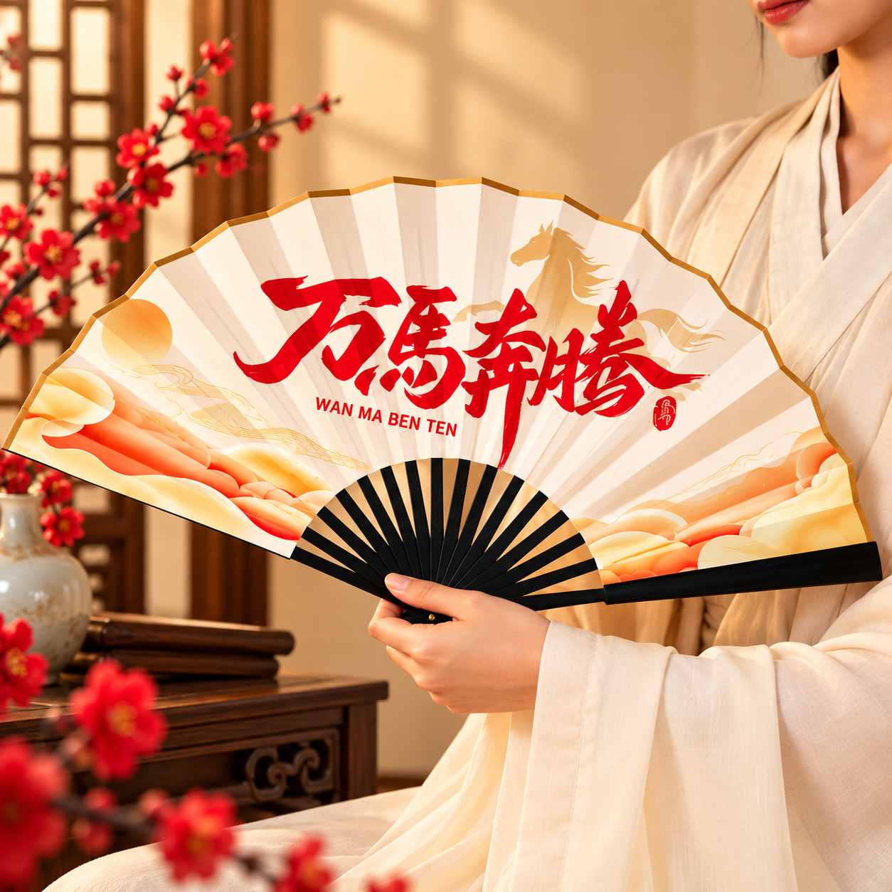 Mei Fei Folding Fan Offset 1