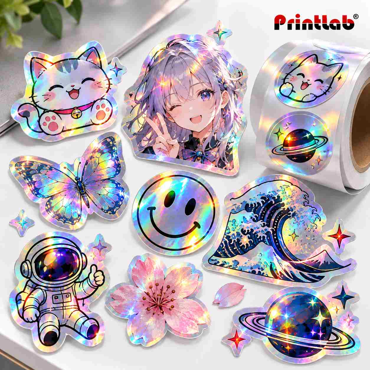 Hologram Sticker Custom Size Digital