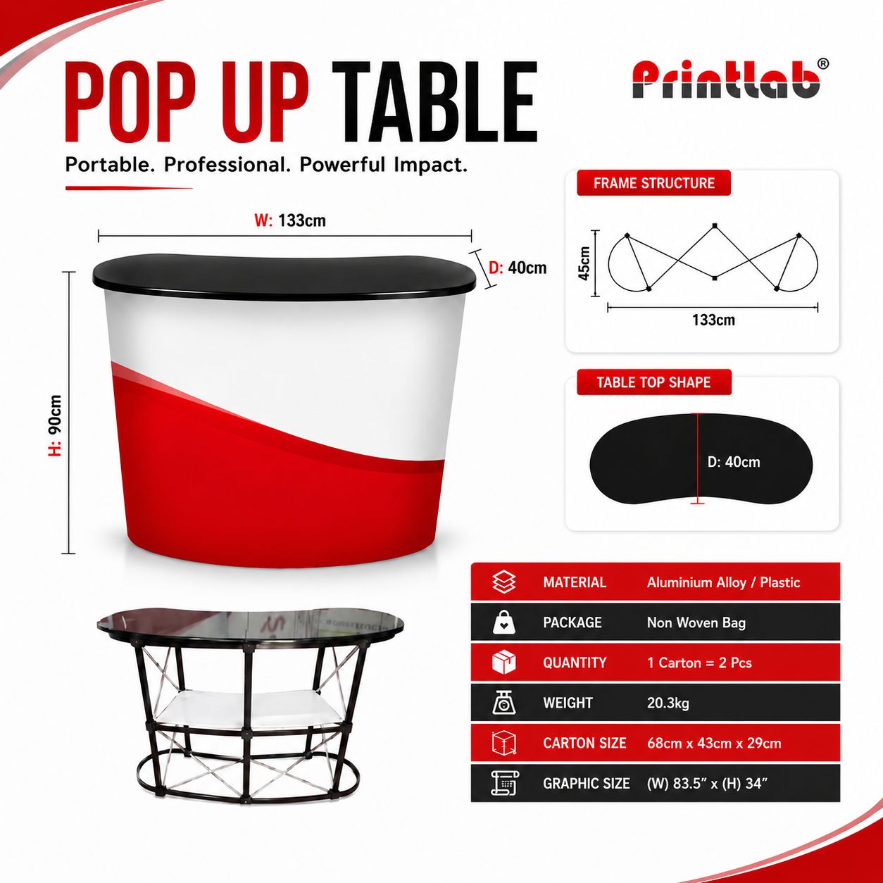 Pop Up Table Offset