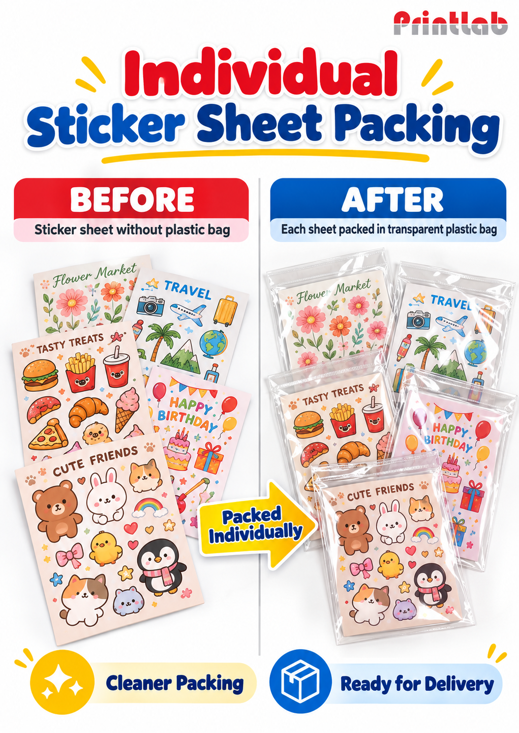 Sticker Sheet In Plastic Bag