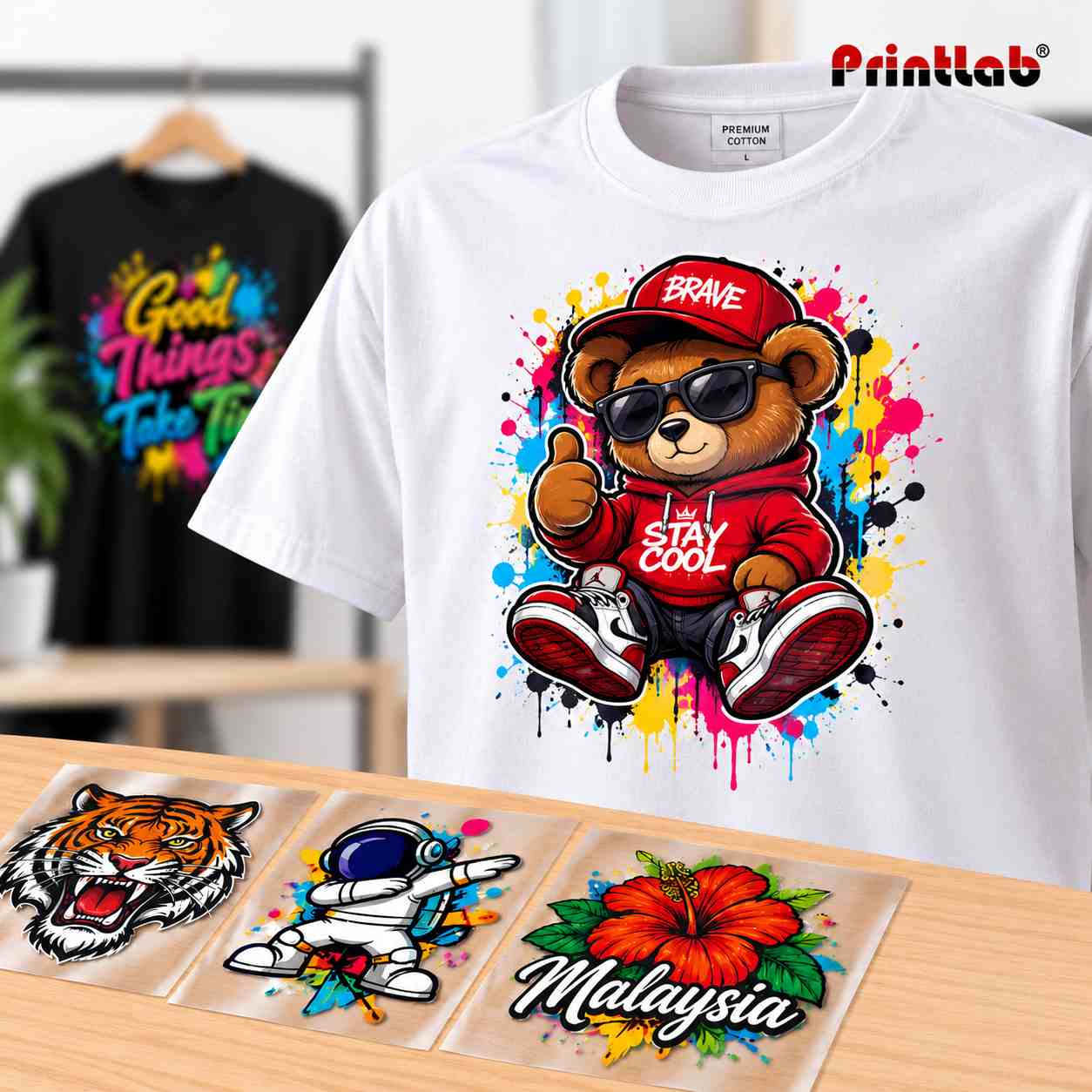 T-Shirt Sticker DTF Custom Size Digital