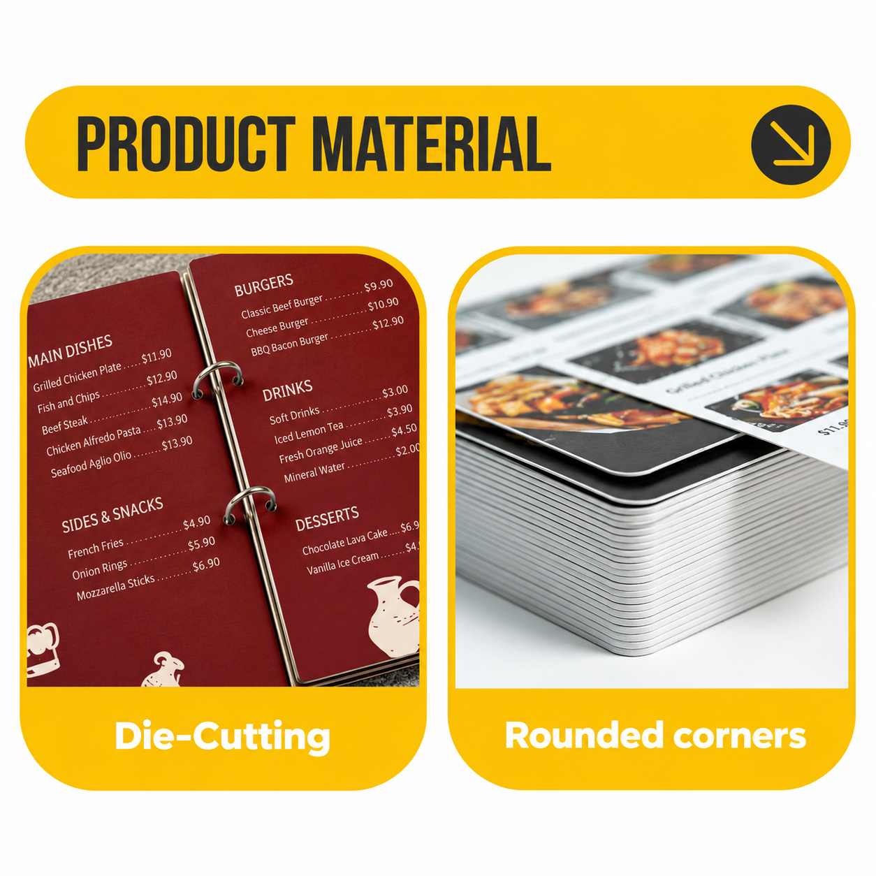 PVC Waterproof Menu Offset