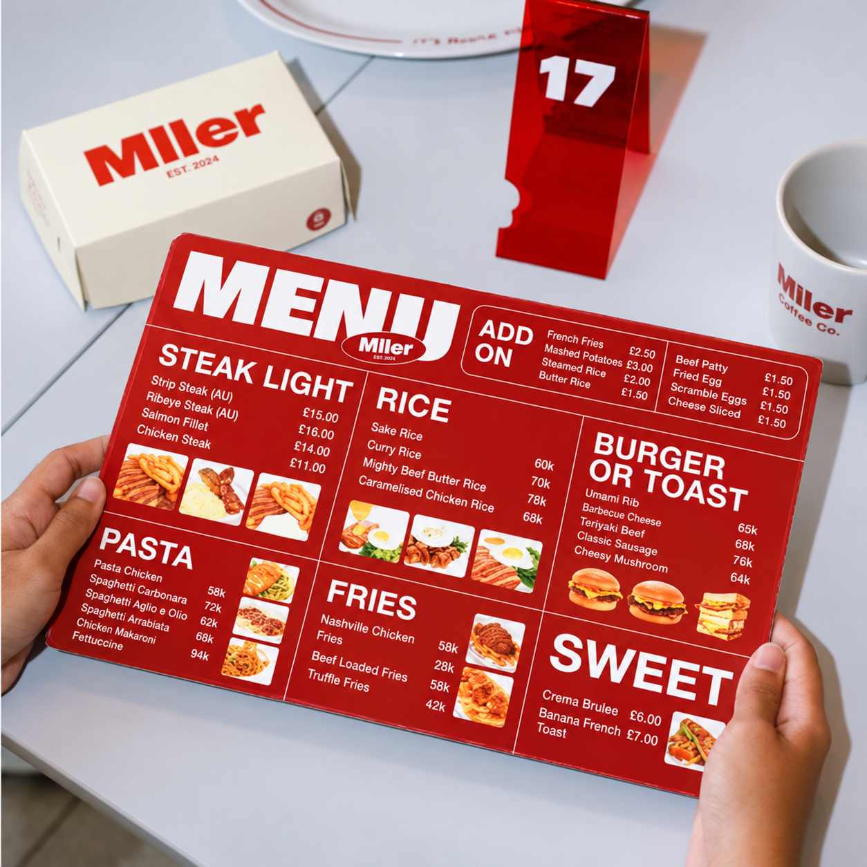 PVC Waterproof Menu Offset