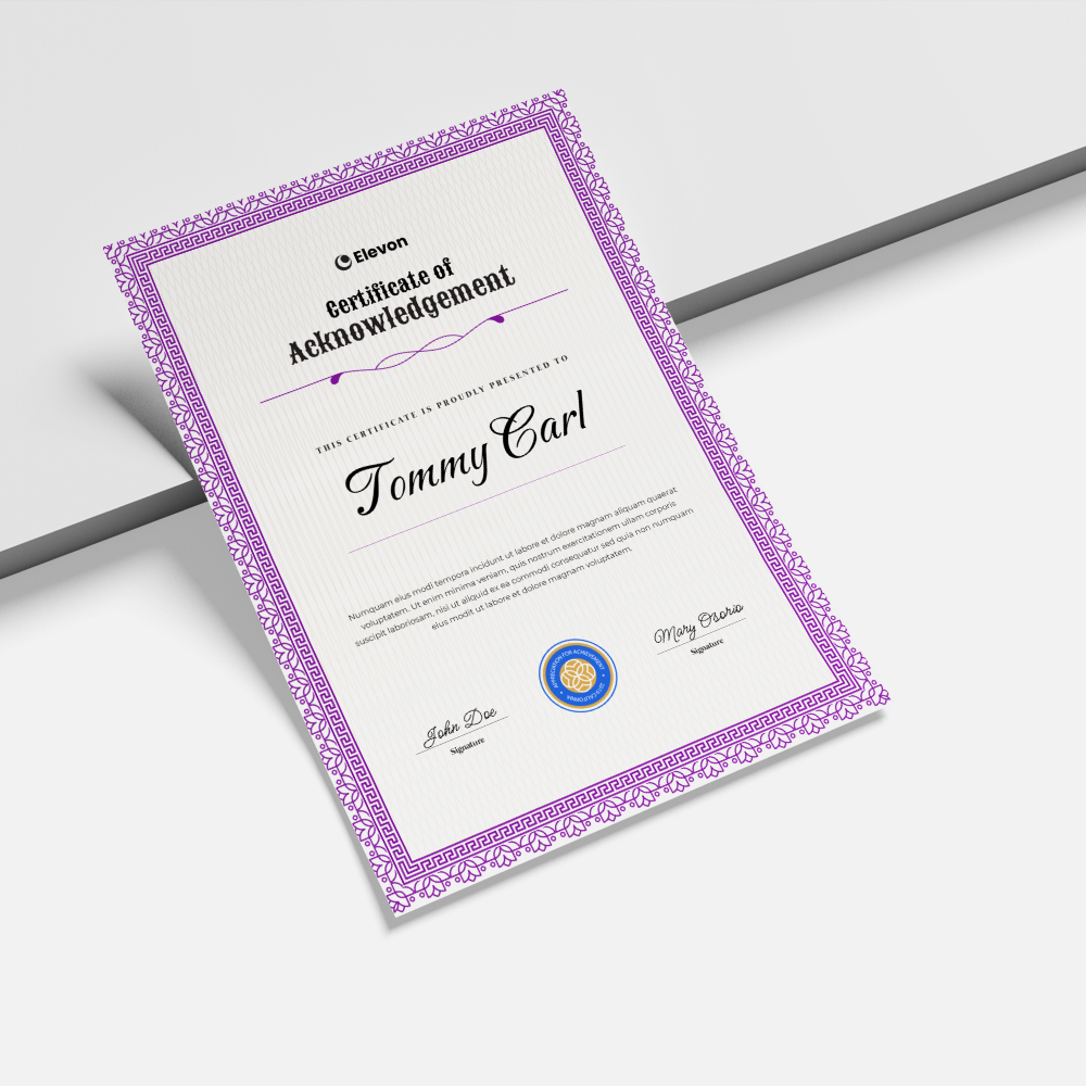 Acknowledgement Prints
