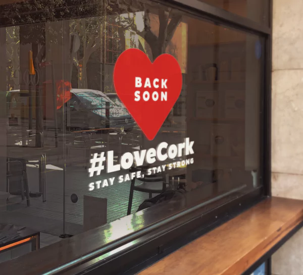 We Love Cork printed glass design