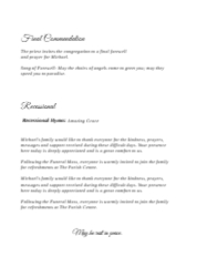 Catholic Funeral Mass Booklet 20pp