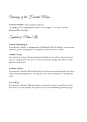 Catholic Funeral Mass Booklet 20pp
