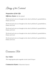 Catholic Funeral Mass Booklet 20pp