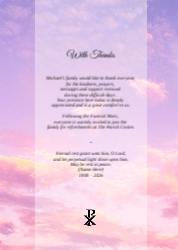 Catholic Funeral Mass Booklet 20pp