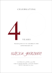 40th Anniversary - Red Numeral