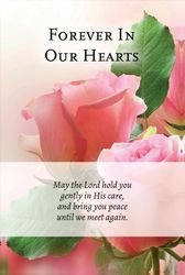 Memorial Wallet Card - 2 - Pink Rose - Portrait