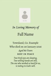 Memorial Wallet Card - 5 - Mary and Flowers - Portrait