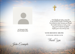 Acknowledgement Card - 5 - Sunset - Landscape