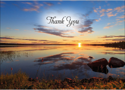 Acknowledgement Card - 5 - Sunset - Landscape