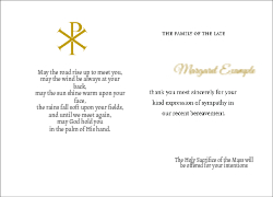 Acknowledgement Card - 1 - Chi-Rho - Landscape