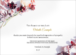 Acknowledgement Card - 3 - Blossom - Landscape
