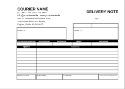 Couriers Delivery Docket A5 Landscape