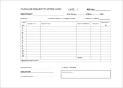PURCHASE REQUEST TO OFFICE A4 LANDSCAPE