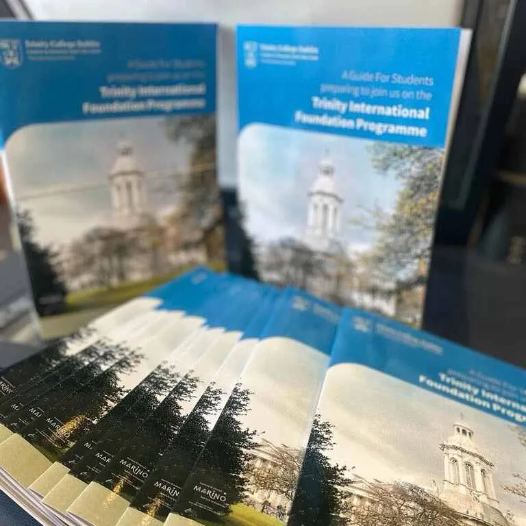 Printed reference booklets stacked and ready