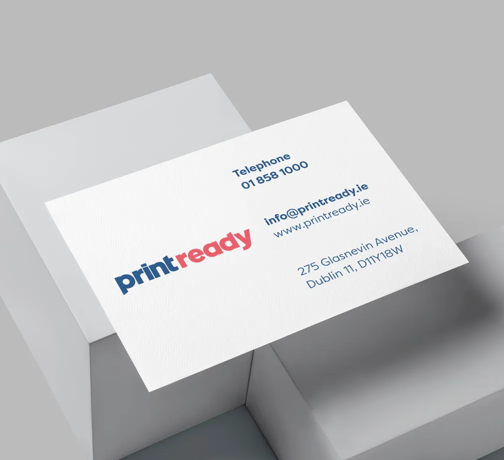 Print Ready business card with contact details