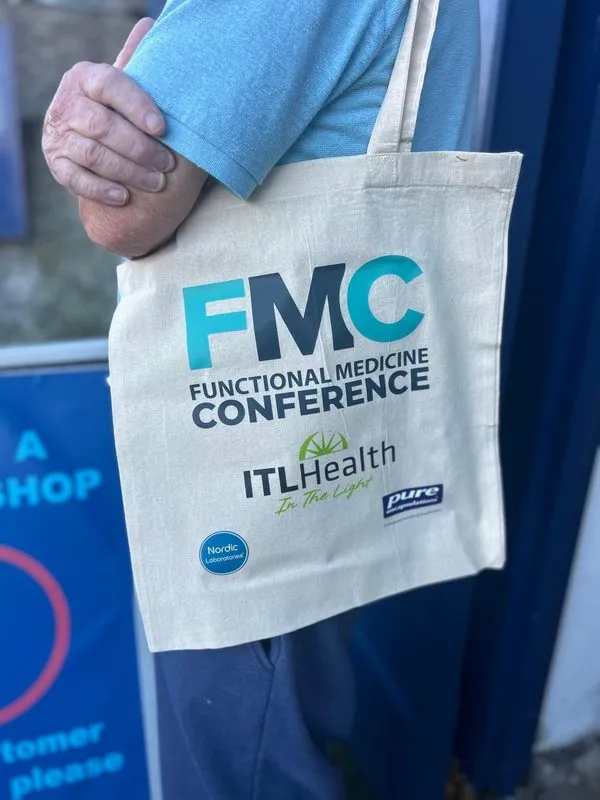 Canvas tote bag printed for the FMC Functional Medicine Conference - Print Ready