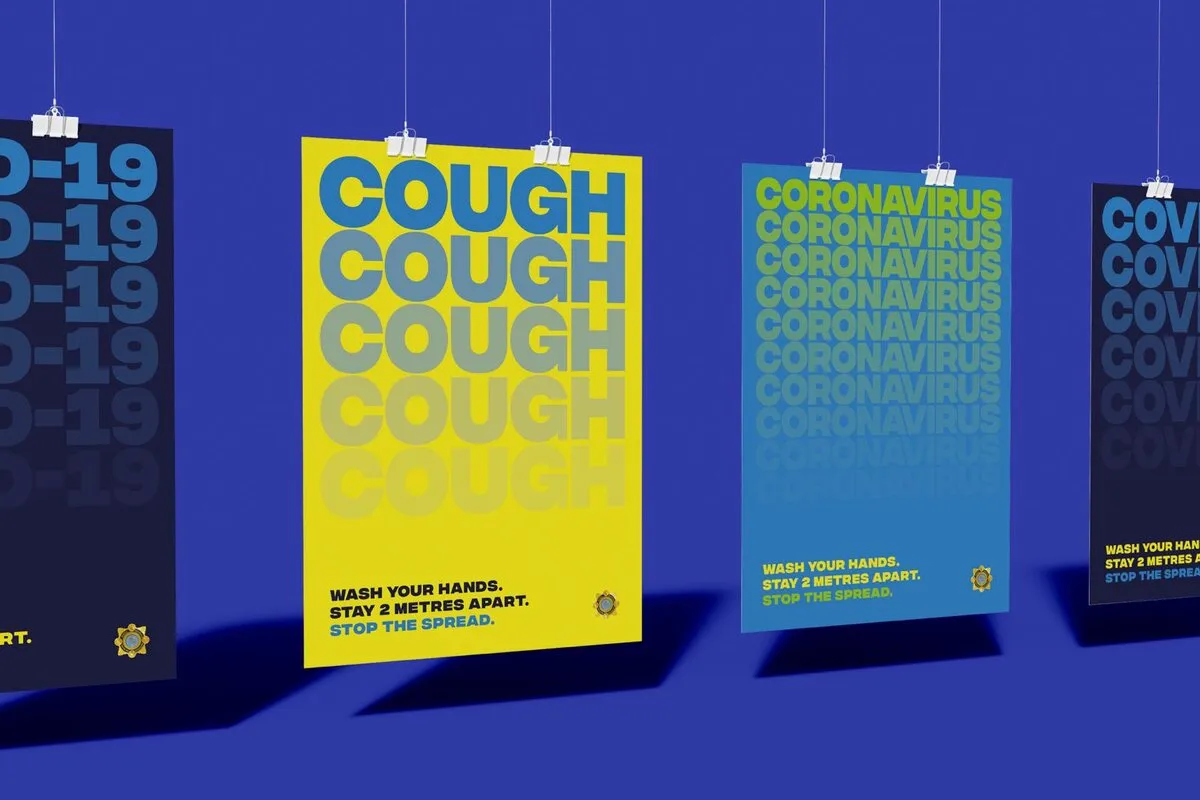 Hanging COVID-19 poster set for An Garda Siochana
