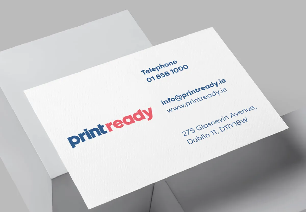 Print Ready business card with contact details