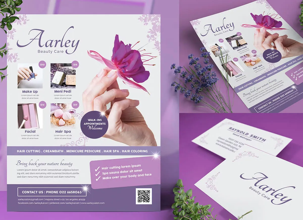 Beauty leaflet example 1