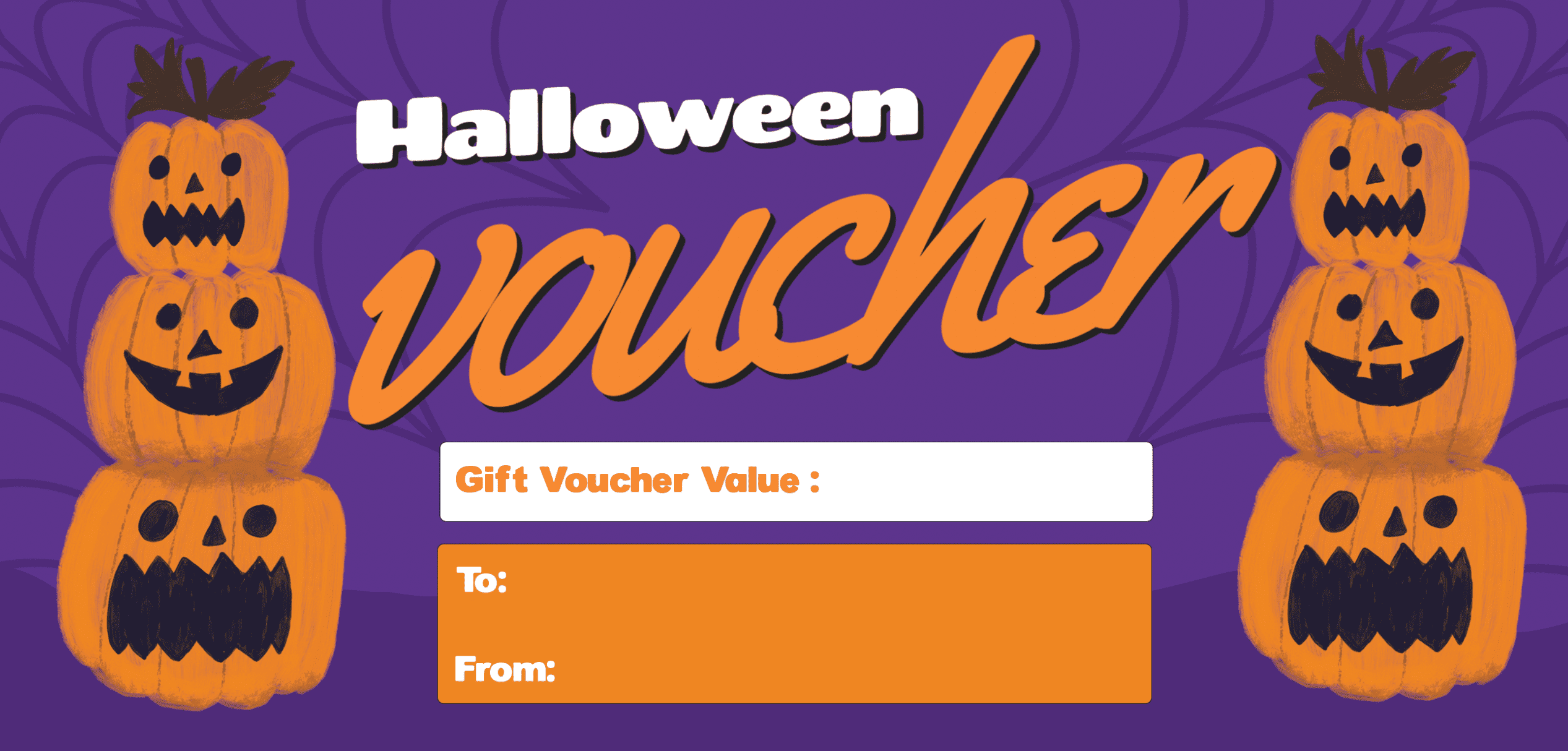 Halloween gift voucher design
